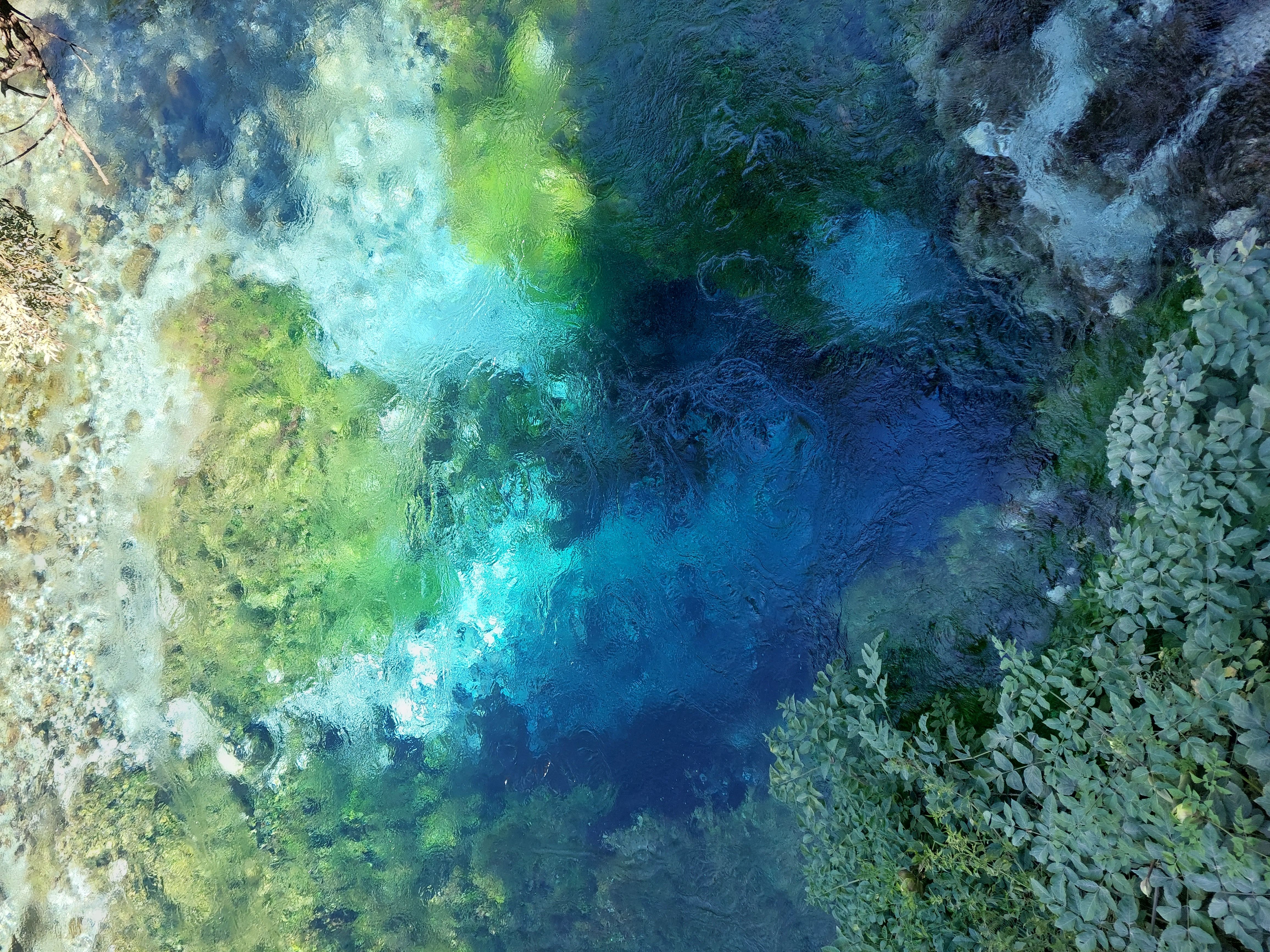 Blue Eye Karst Spring in Albania by bike