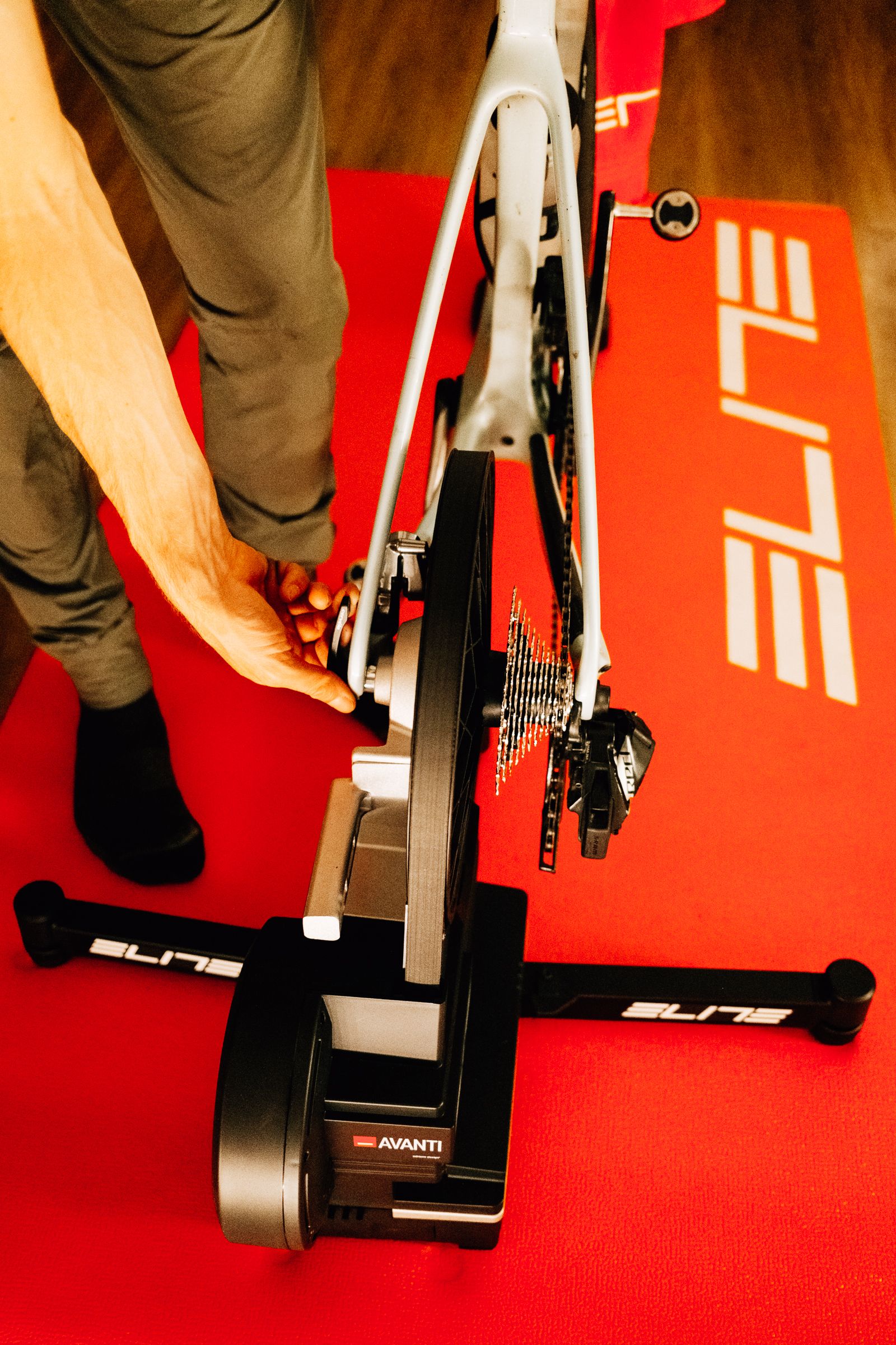 tighten your thru axle when mounting your bike on an indoor trainer.