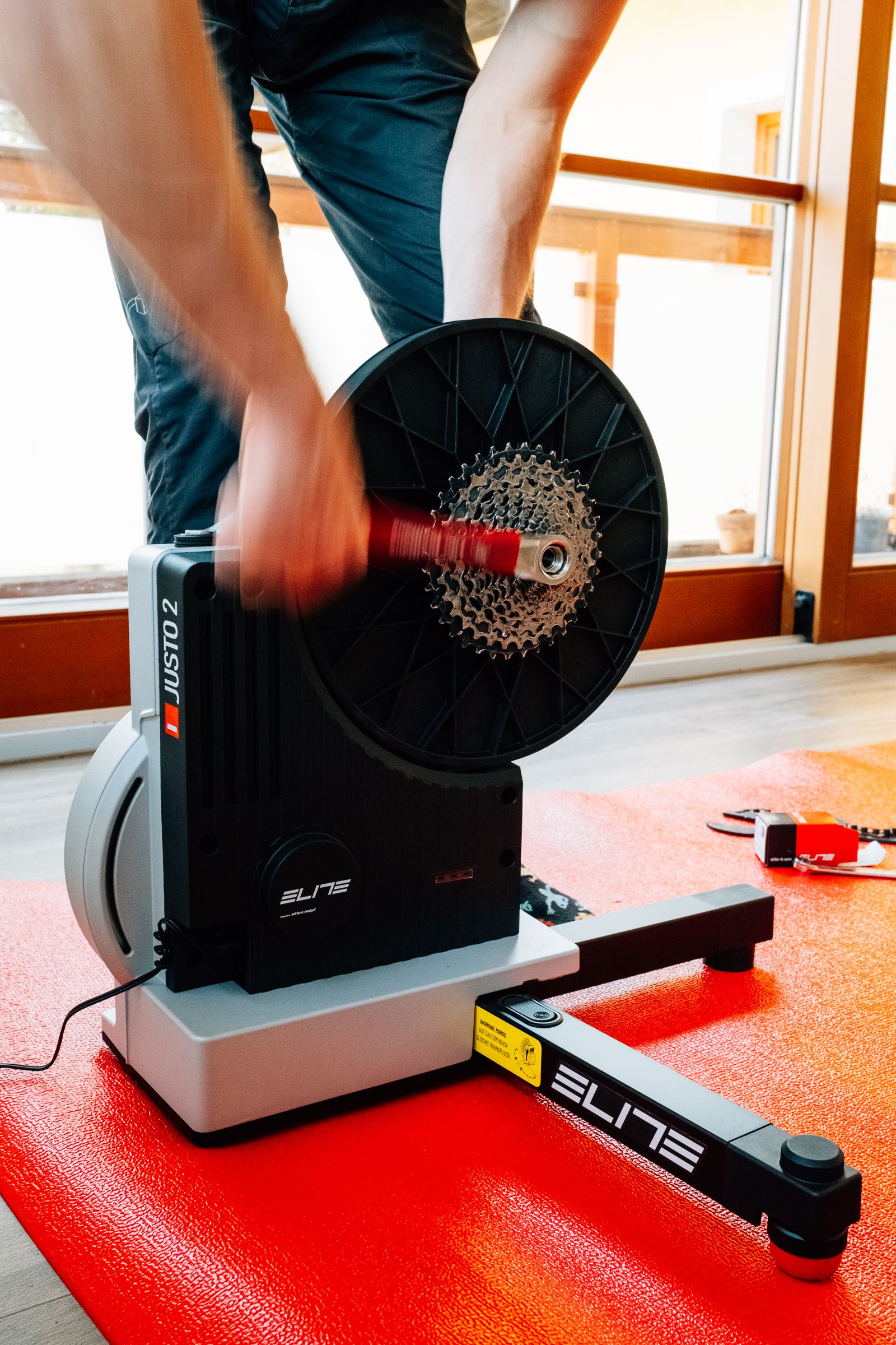 You will need to install a cassette on your ELITE trainer that fits your groupset on your bike.