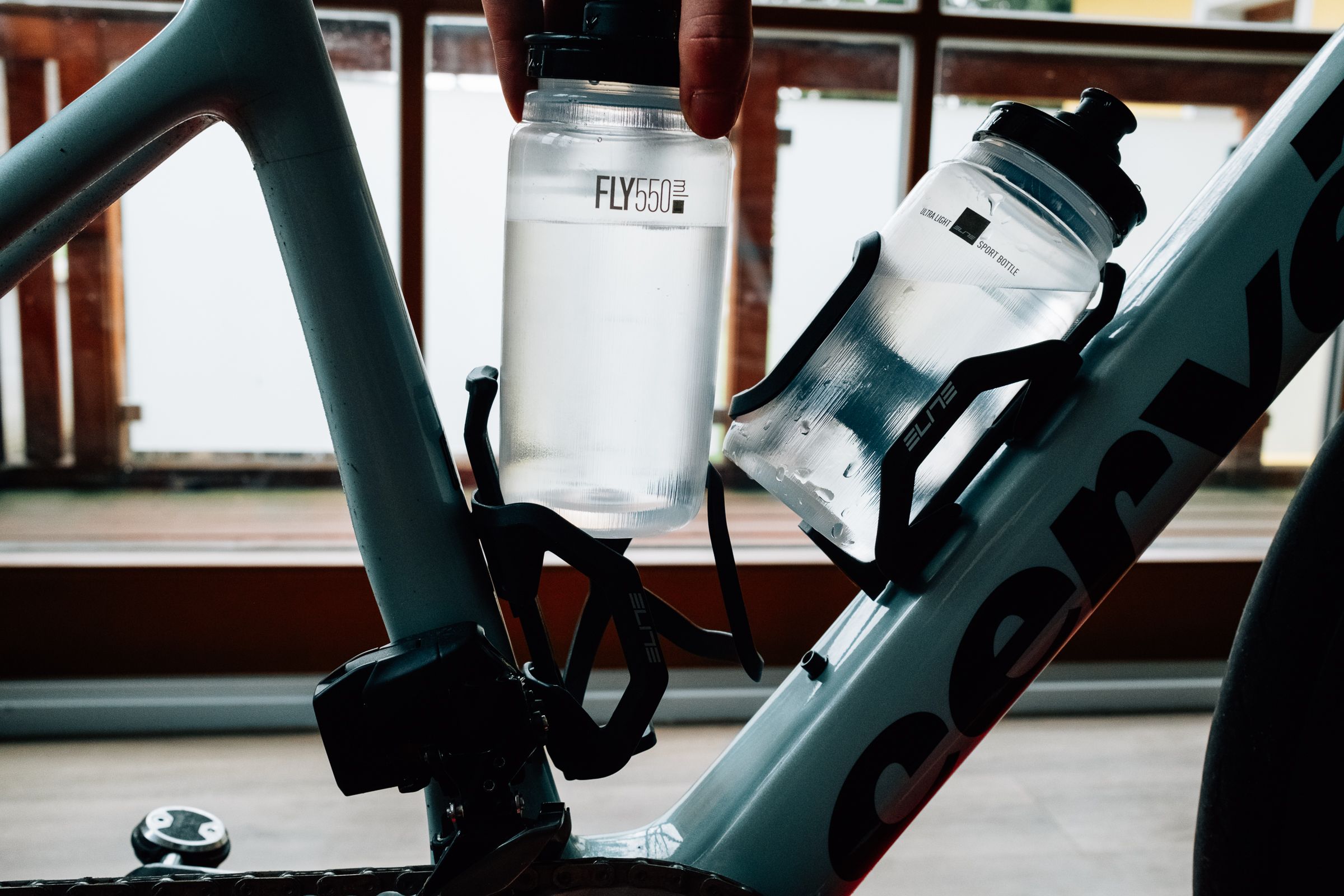 ELITE bottle cages and FLY bottles are very common. Affordable and they work great!