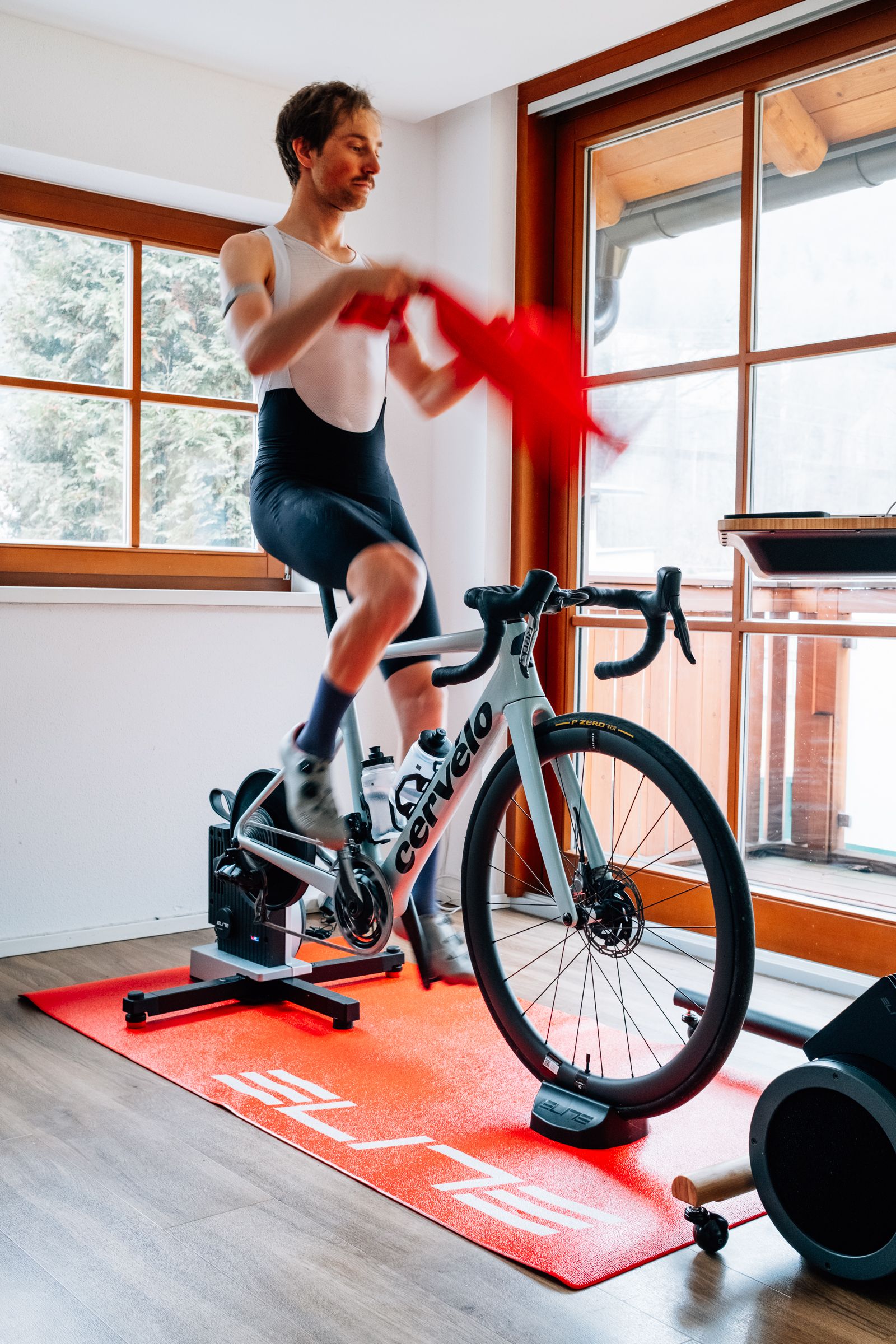A clean indoor cycling setup makes for a pleasant ride experience and a healthy bike!
