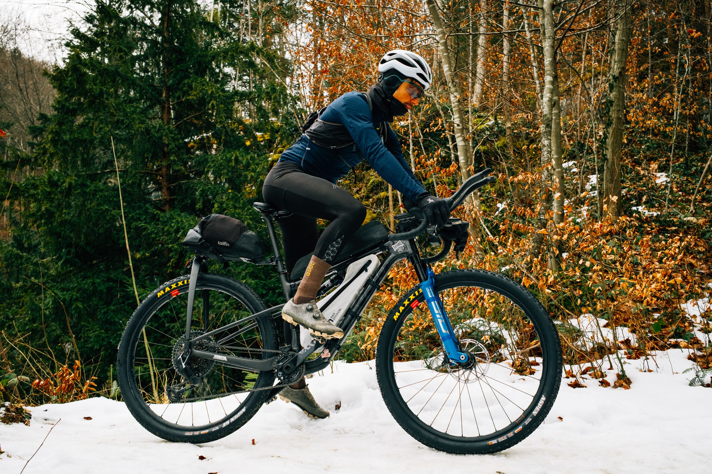 Ready to ride through the Moroccan Atlas Mountains, hopefully not in such cold conditions.