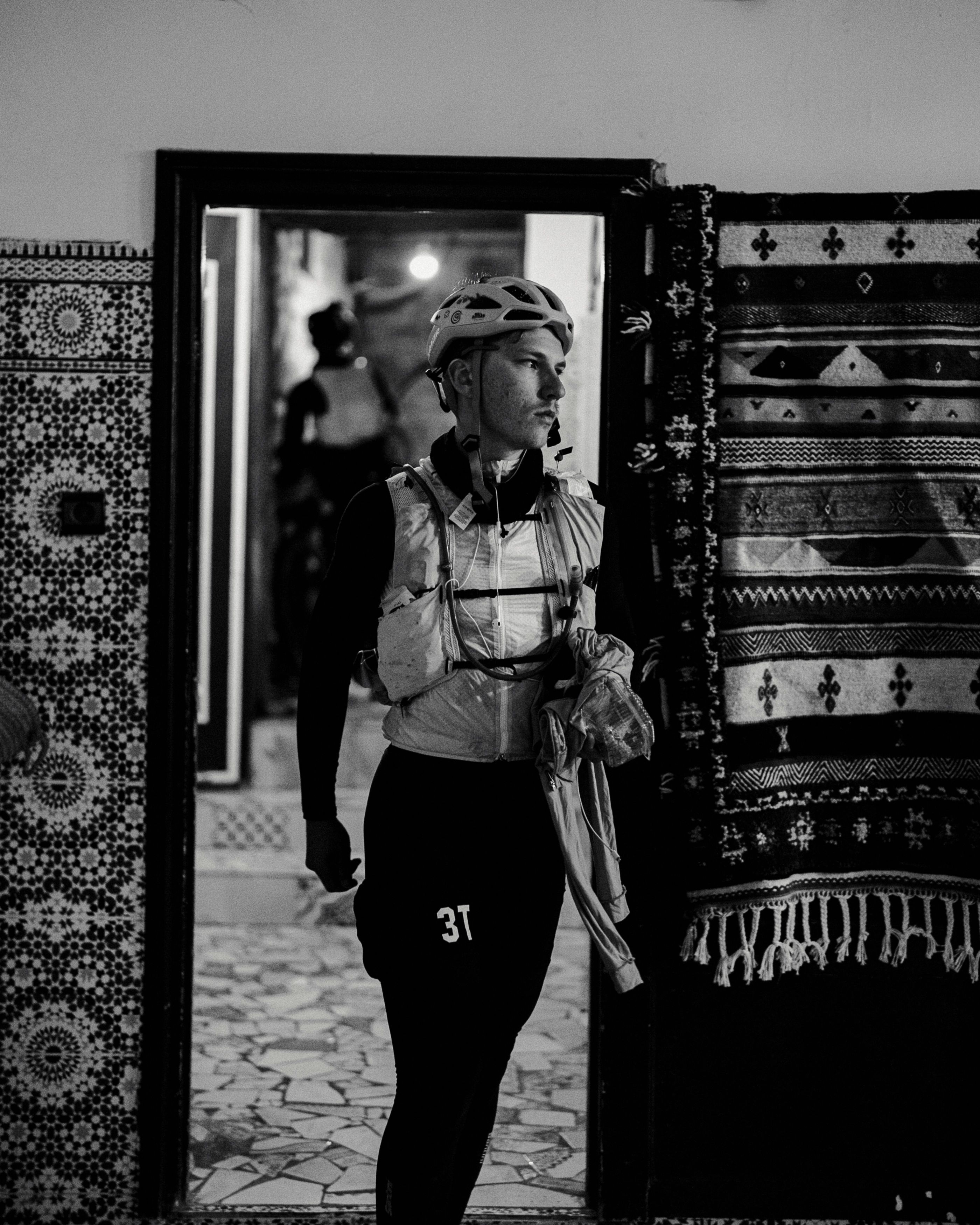 Adam Jordan riding the Atlas Mountainrace in Morocco.