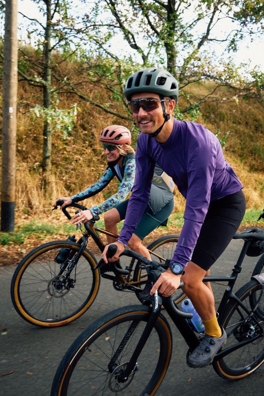 Having fun on a social ride during Bespoked show.
