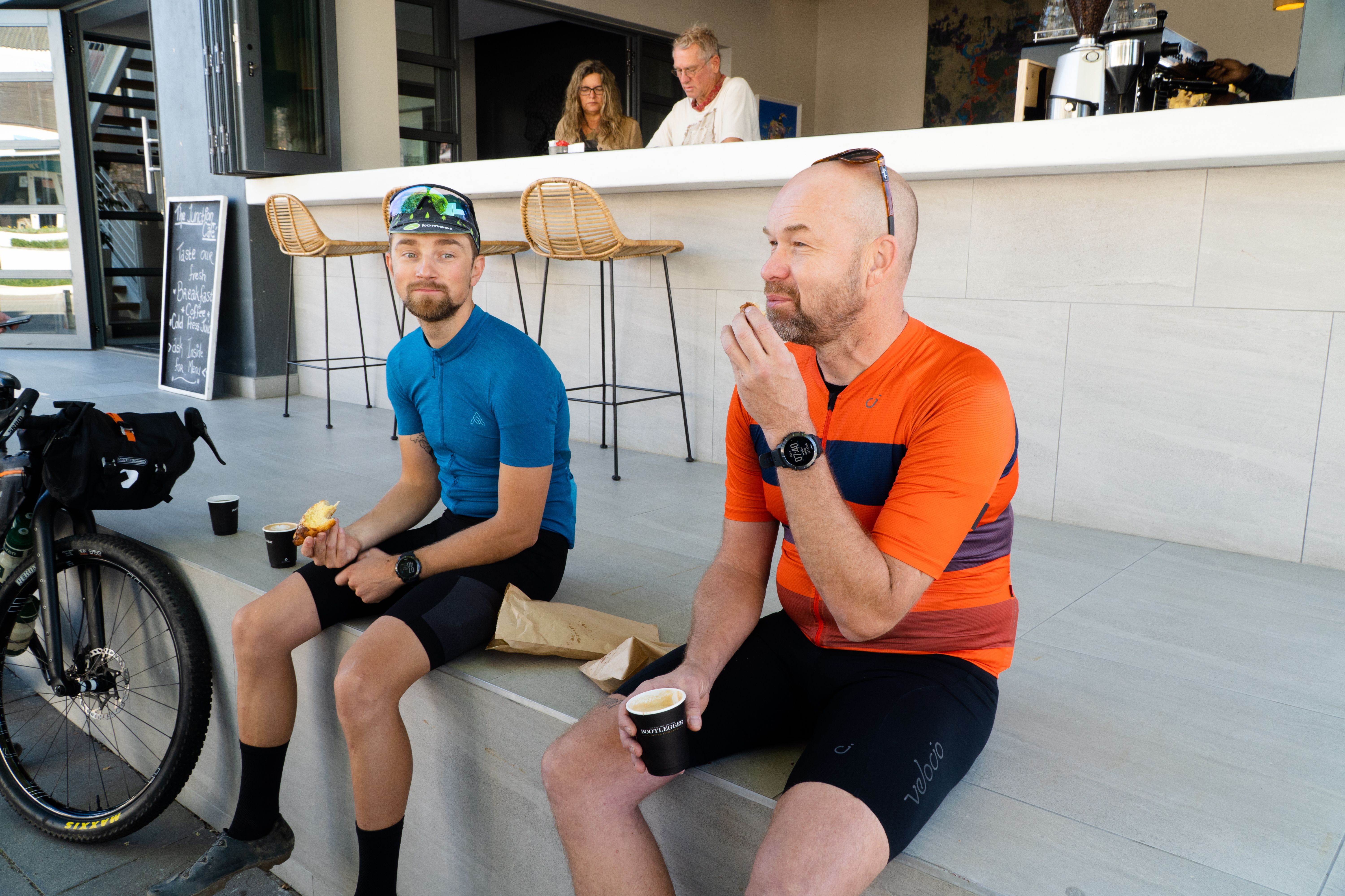 Breakfast at the startline of the Rhino Run