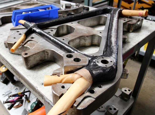 How a carbon frame is made. Yep it's a lot of handwork to do a carbon layup.
