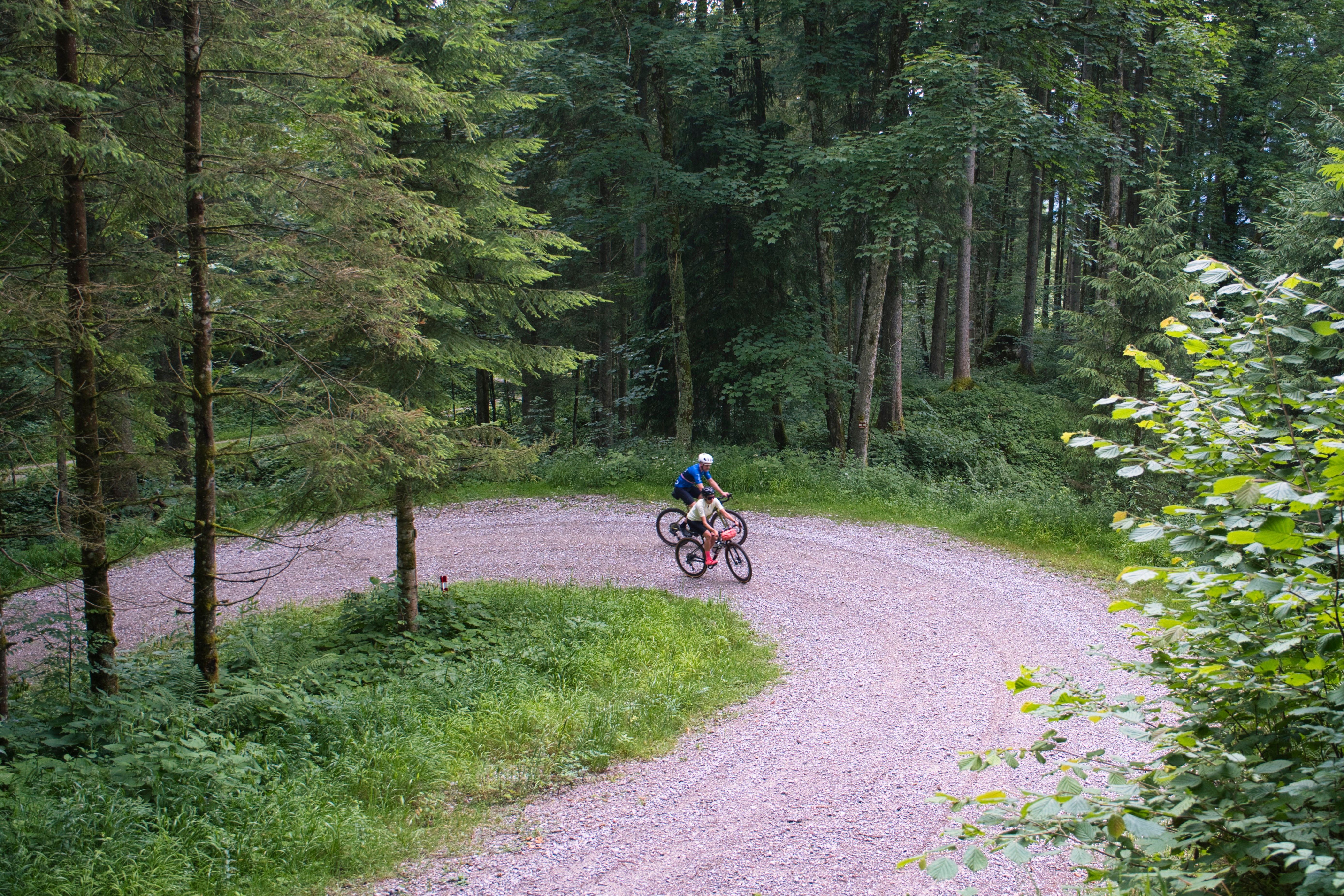 Switchback heaven rauf zum Klausgraben am weg nach Abtenau in Salzburg, Österreich.