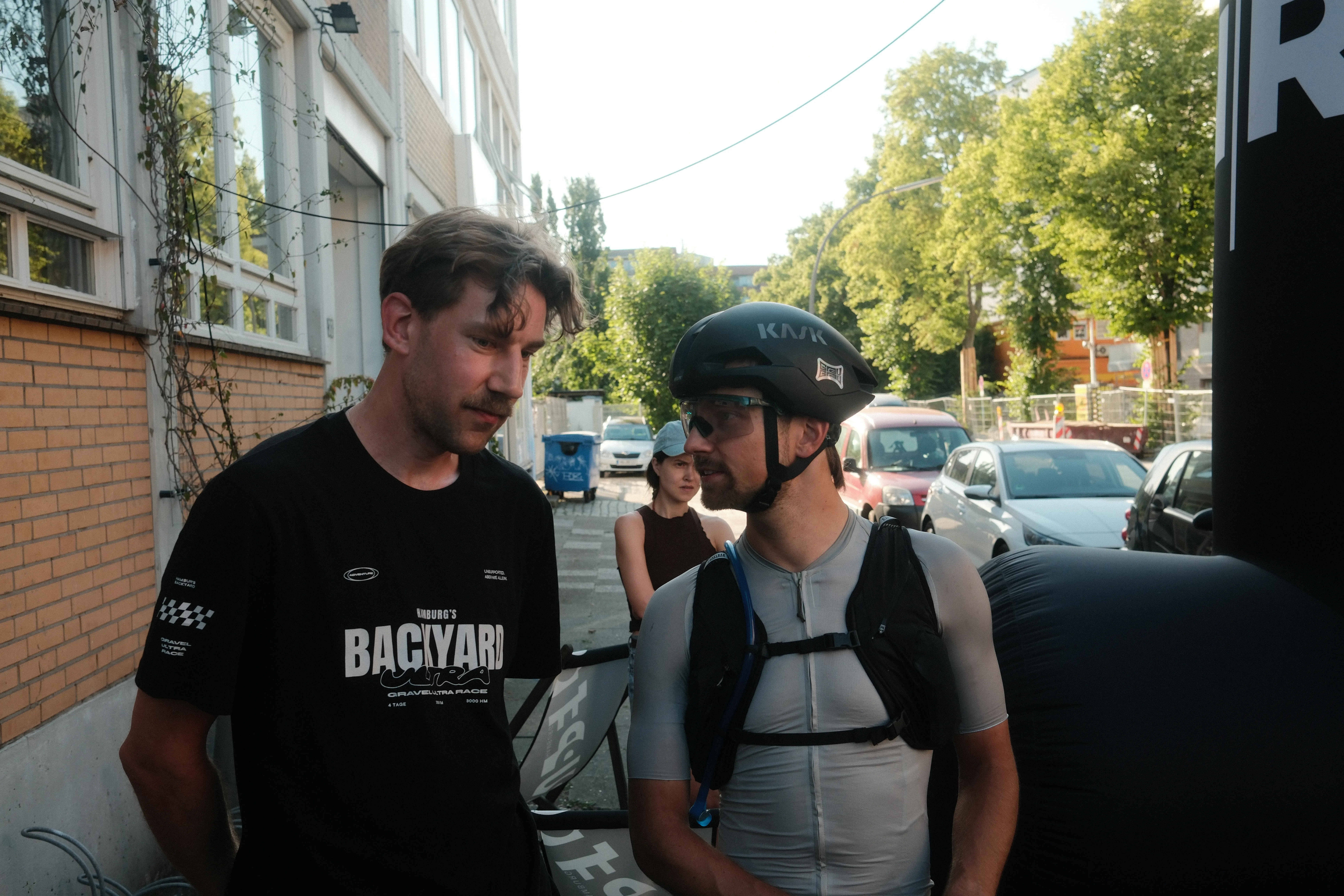Startline vibes with Rasmus from Hamburg's Backyard Gravel Event.