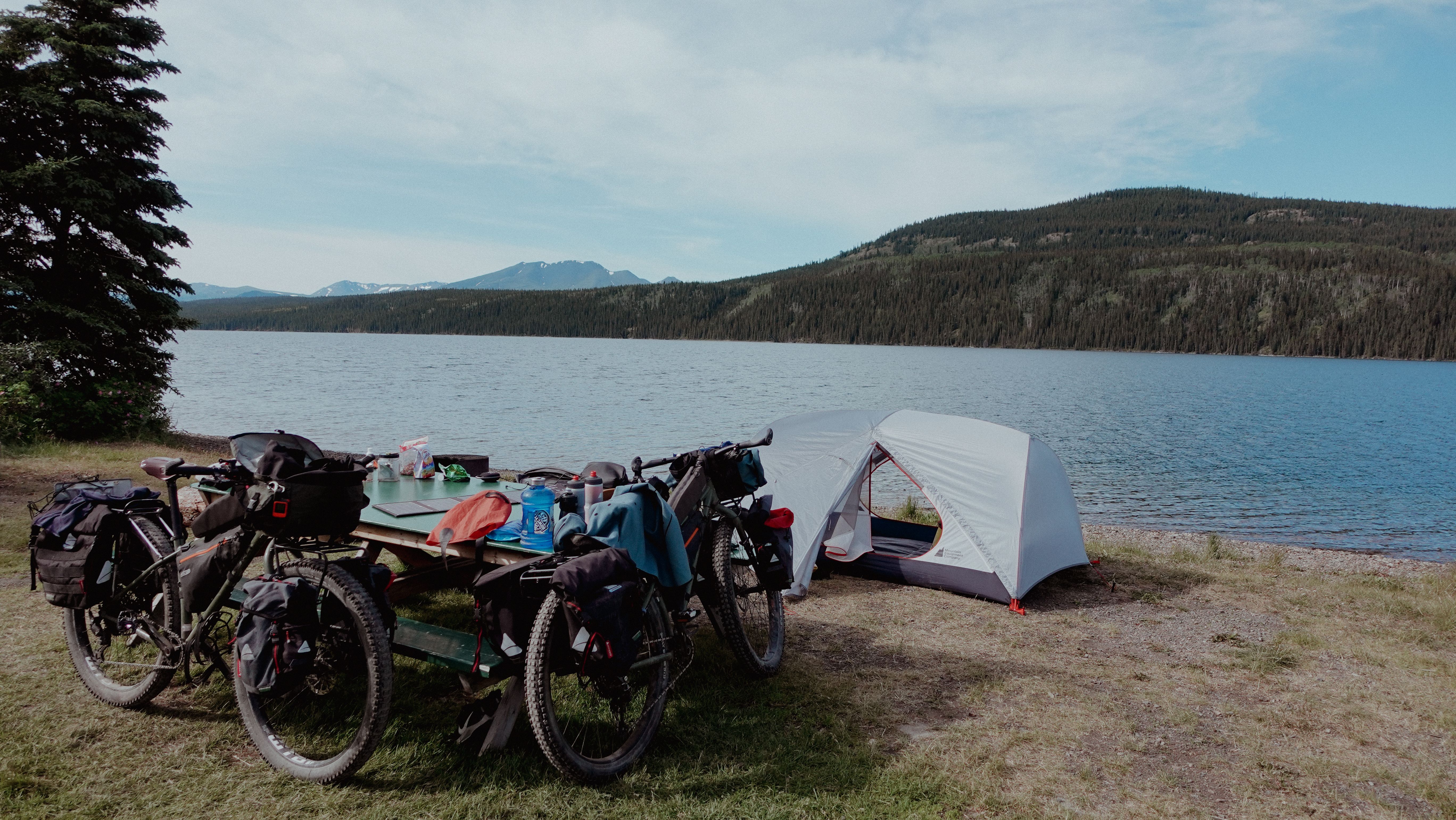 Canada is the land of lakes. Bikepacking and wild camping with a view!