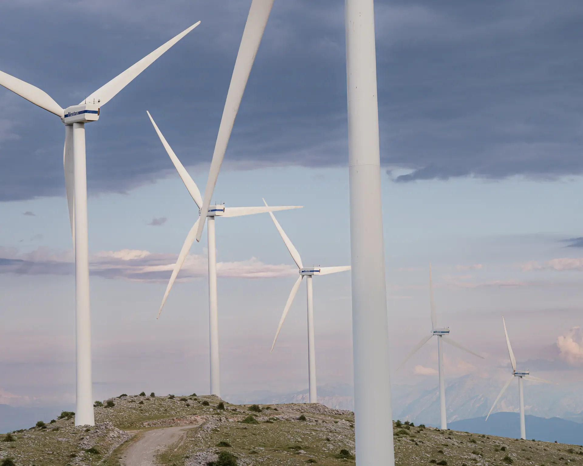 The top of the last climb at Hellenic Mountain Race is full of wind energy mills.