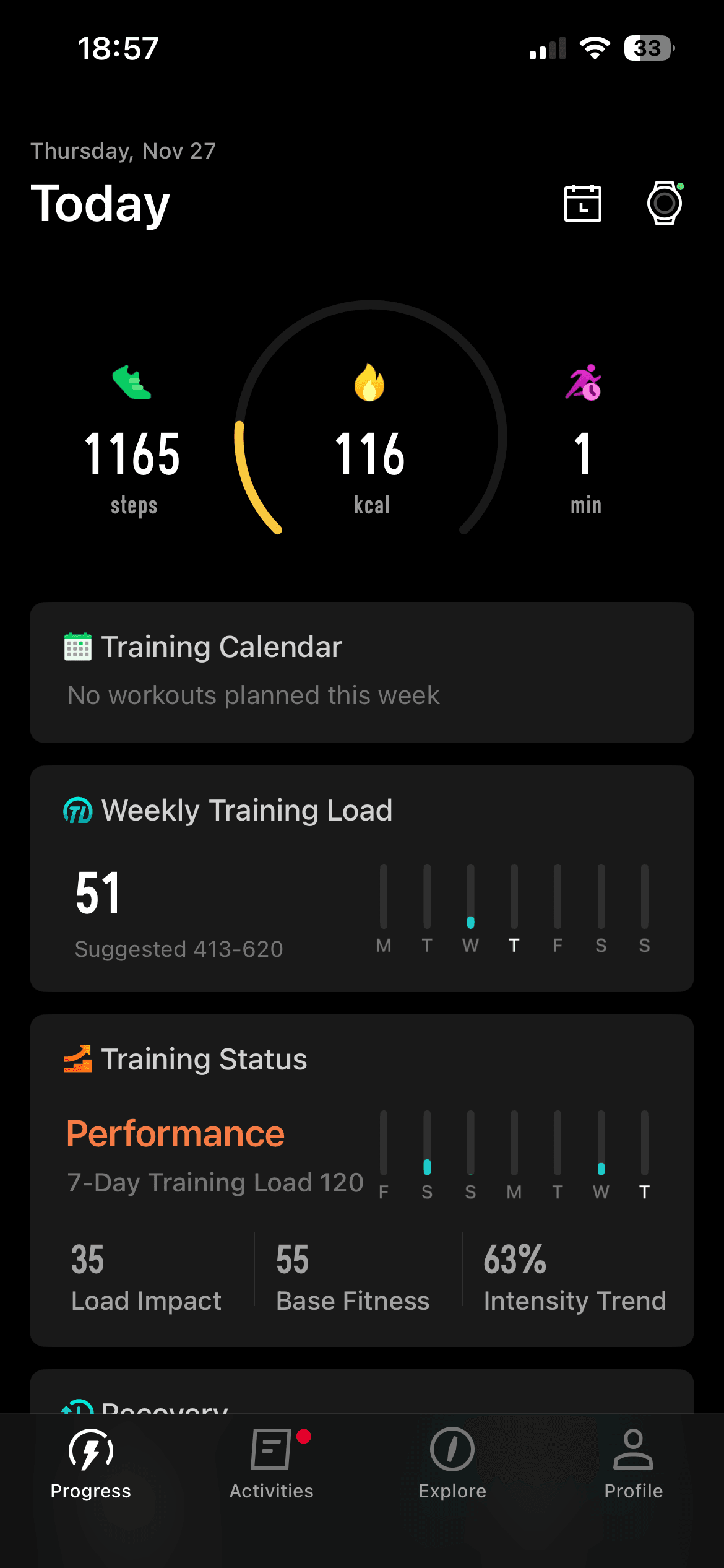 off season is not the most exciting moment to show you, but the coros app and training center provide good insights for planning and adapting your training!
