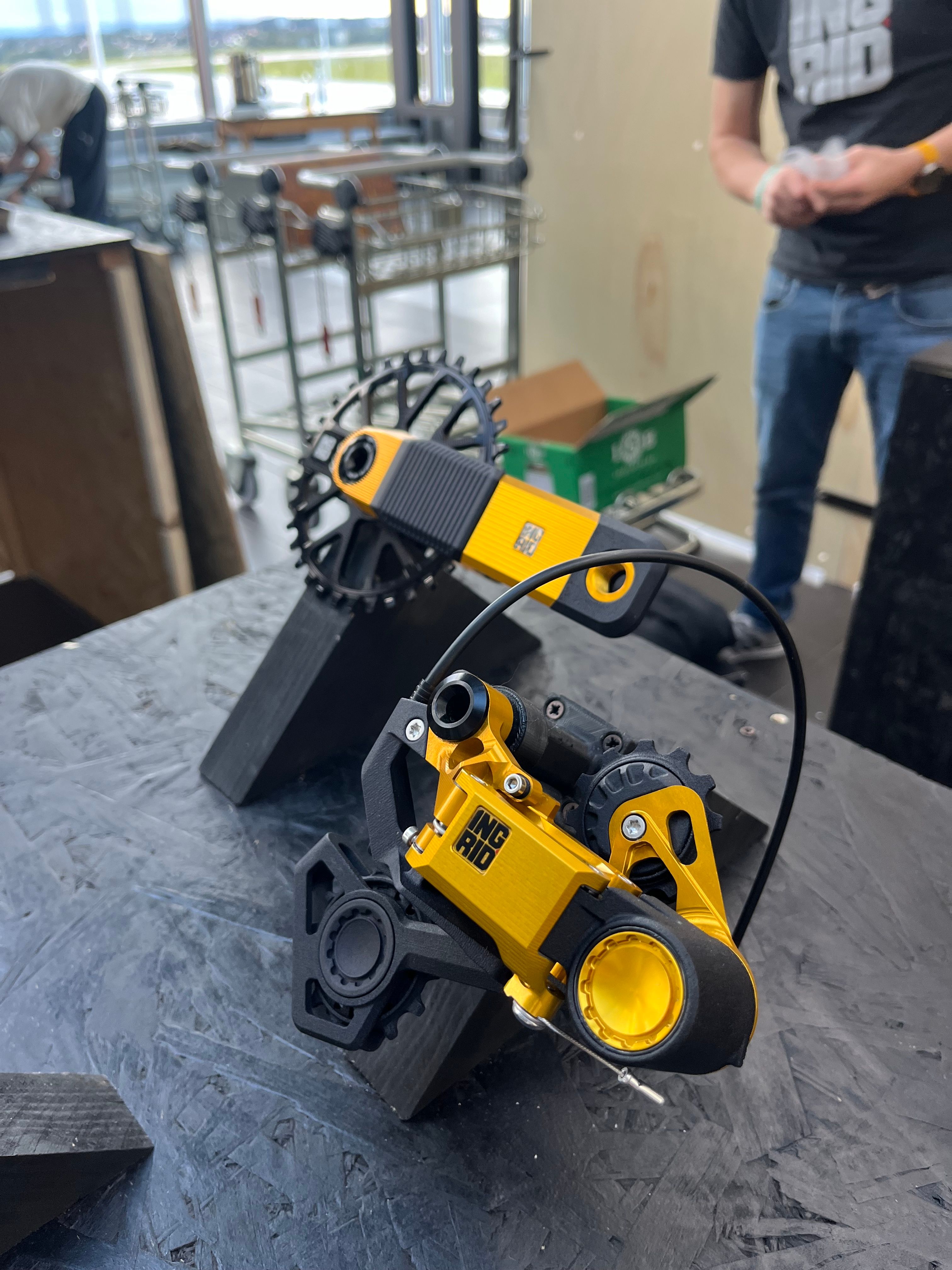 The new INGRID shifter comes in a lot of color variations and uses 3D printed parts to adapt to different shifters.