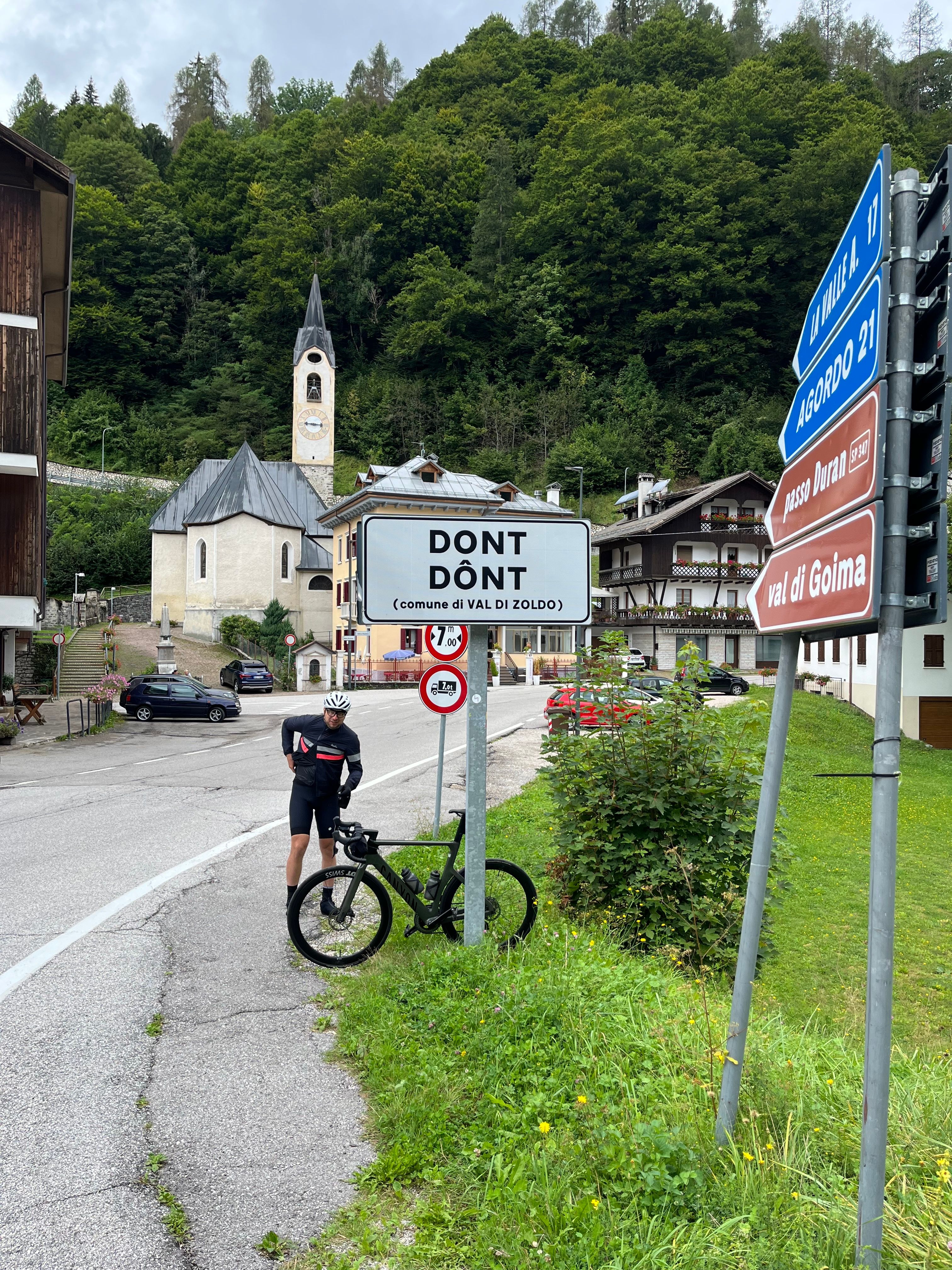 Was that a sign? Amusing place names in the Dolomites in Italy.