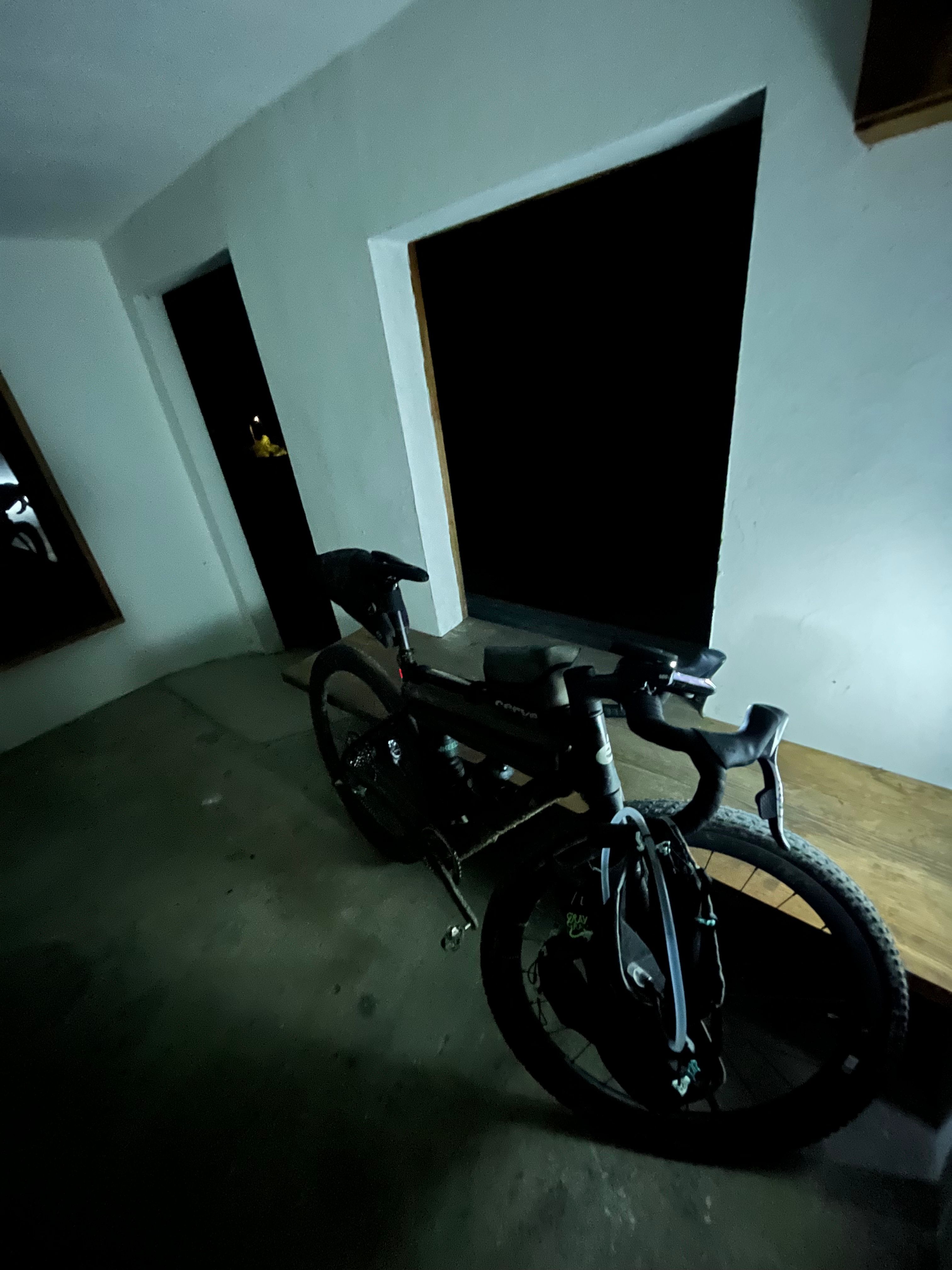 A luxury hotel for bikepackers. Bus stop with roof and bench.