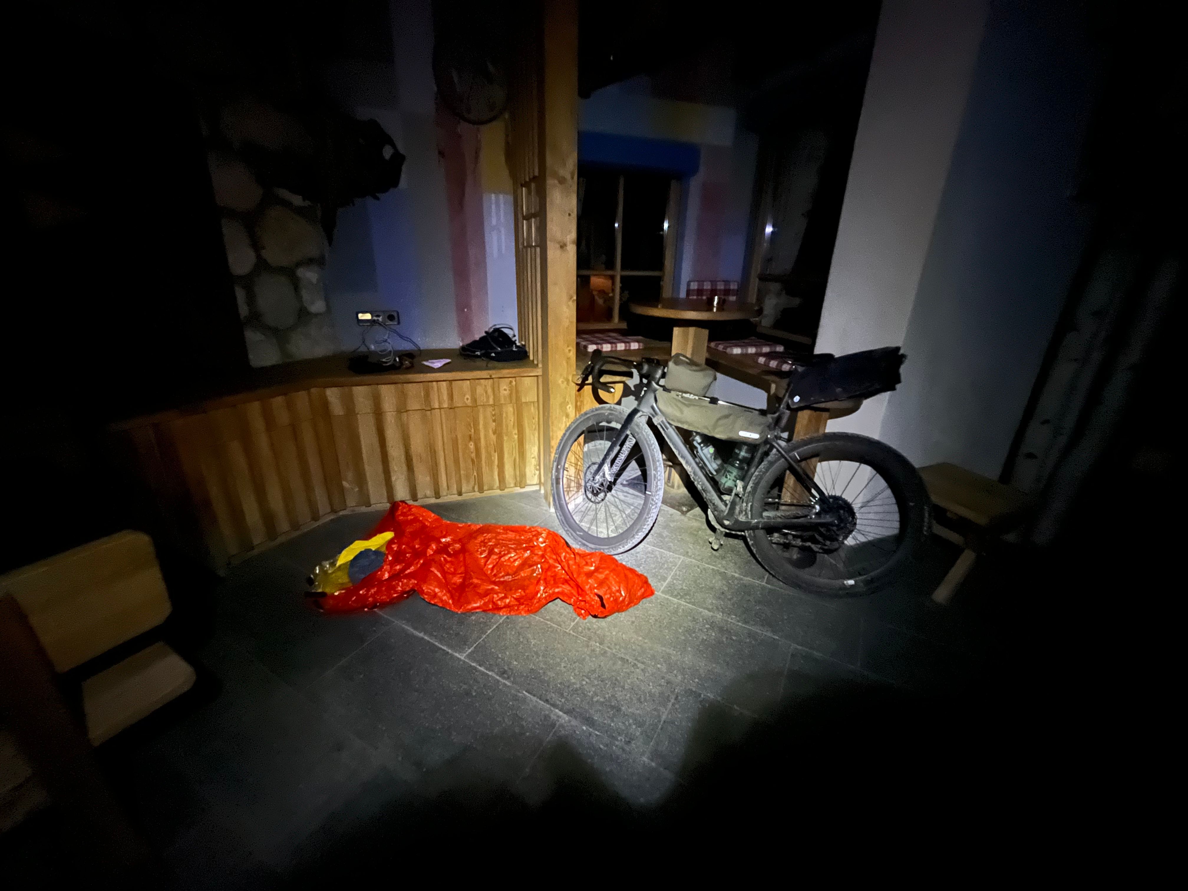 The Rifugio Fanes was closed when I arrived. Bivvy at minus degrees was my fate. Type 2 fun I guess.
