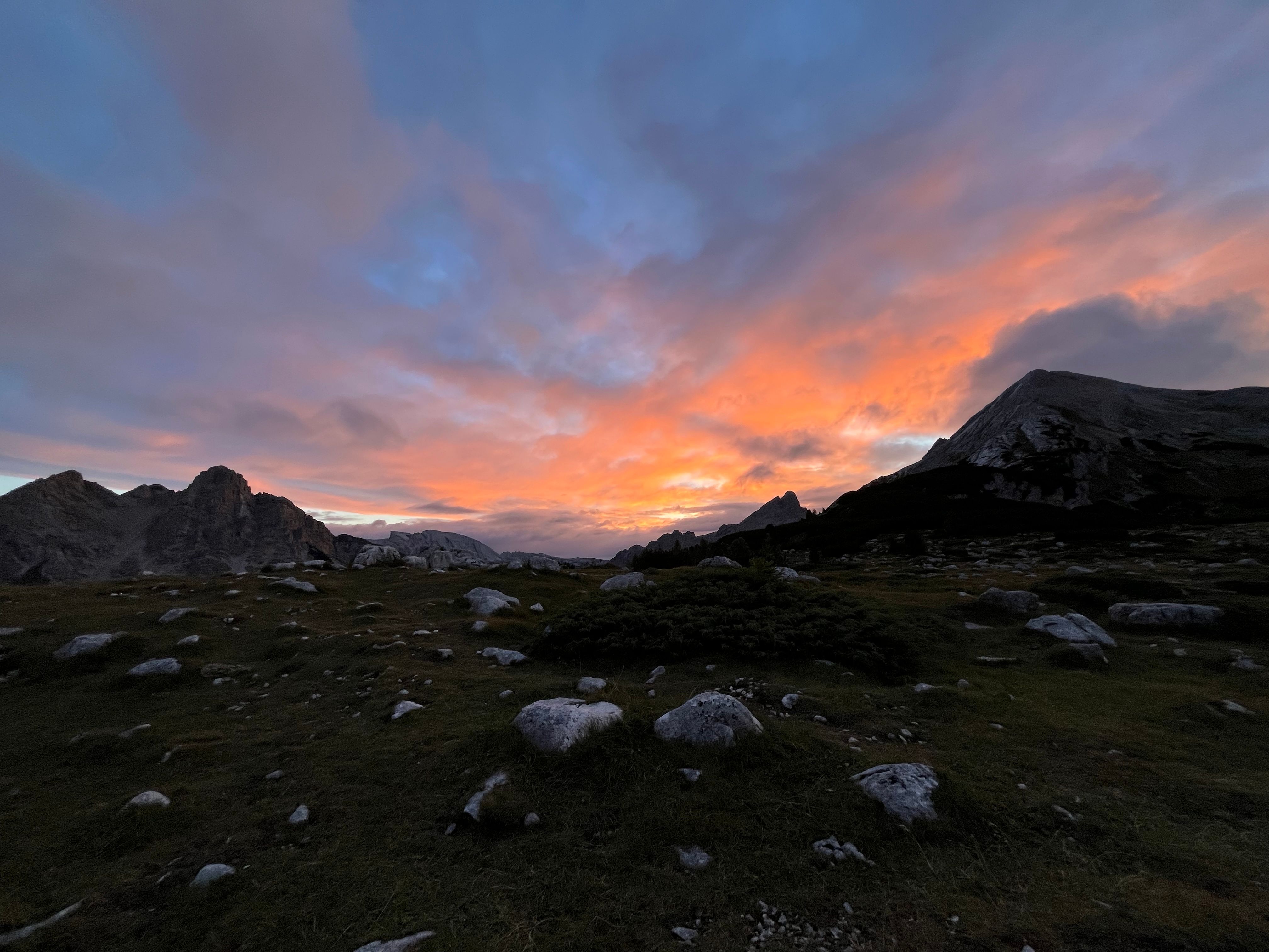 Cold but beautiful. One of the best things about bikepacking is seeing the sunrise and sunset every day!