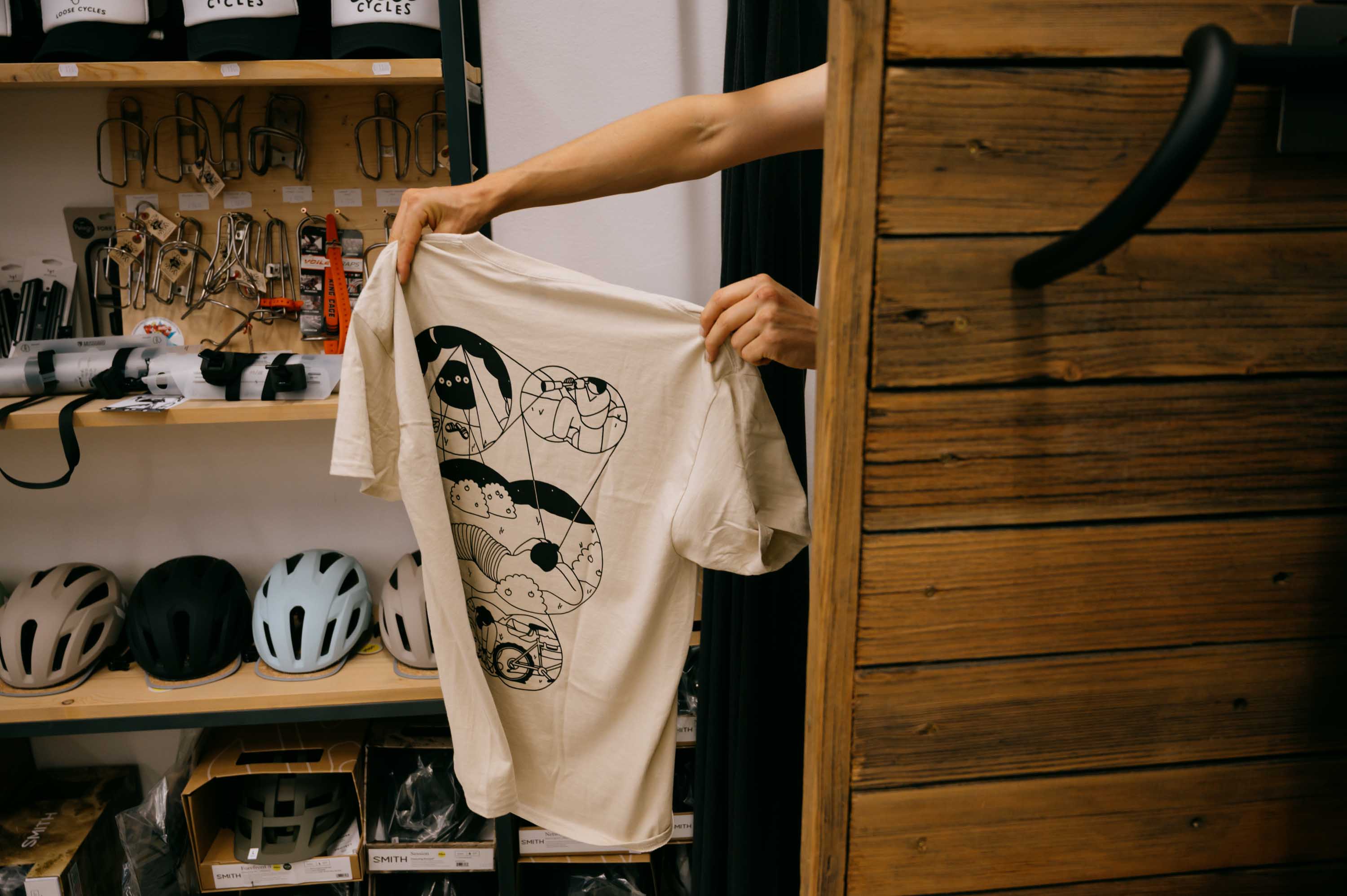 The official Loose in the Woods T-Shirt is available at Loose Cycles.