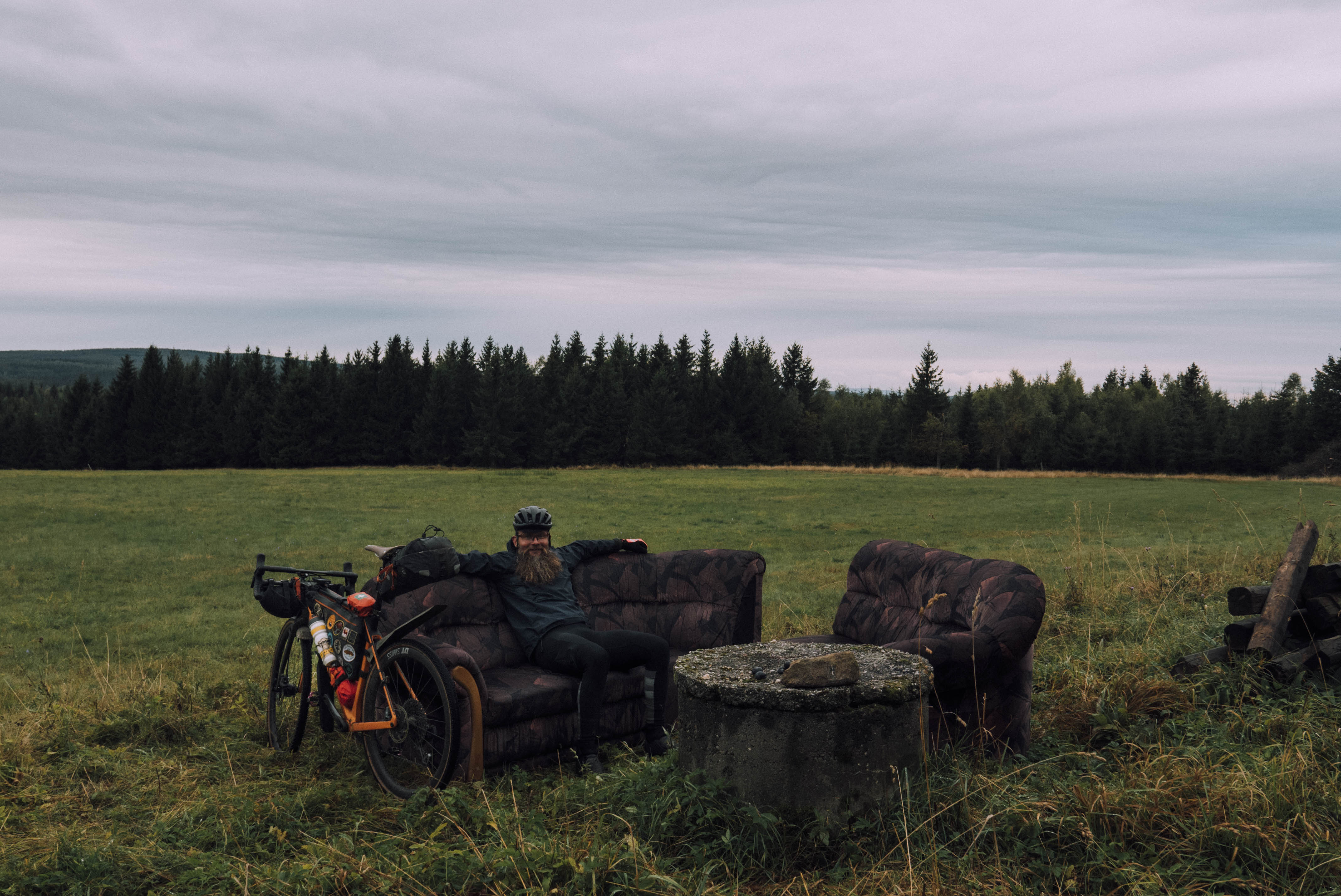 Ondrej having a break