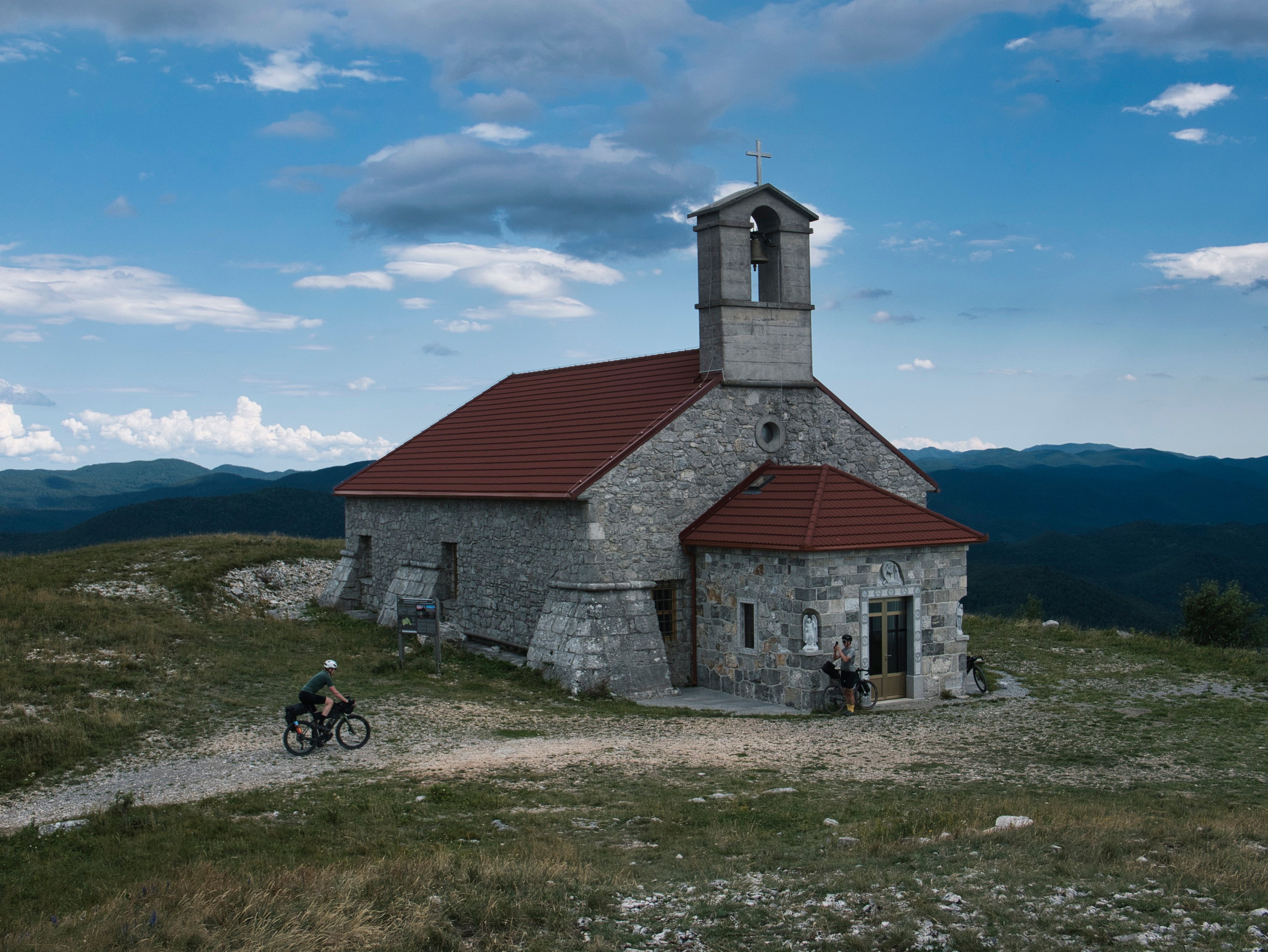 Sveta Trojica is an old church high above Pivka. The climb is steep and rocky though.
