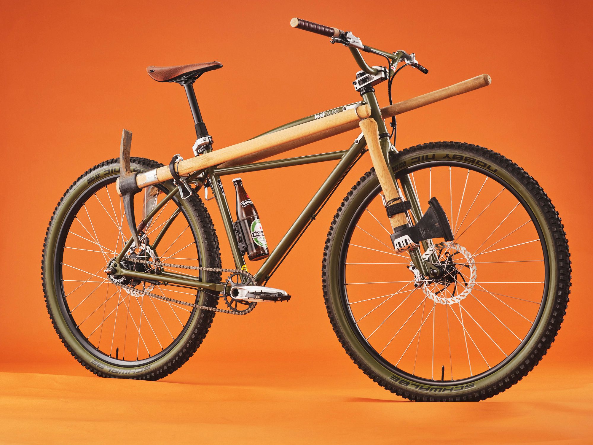 This Leaf Cycles trail building bike was definitely not something you see very often.