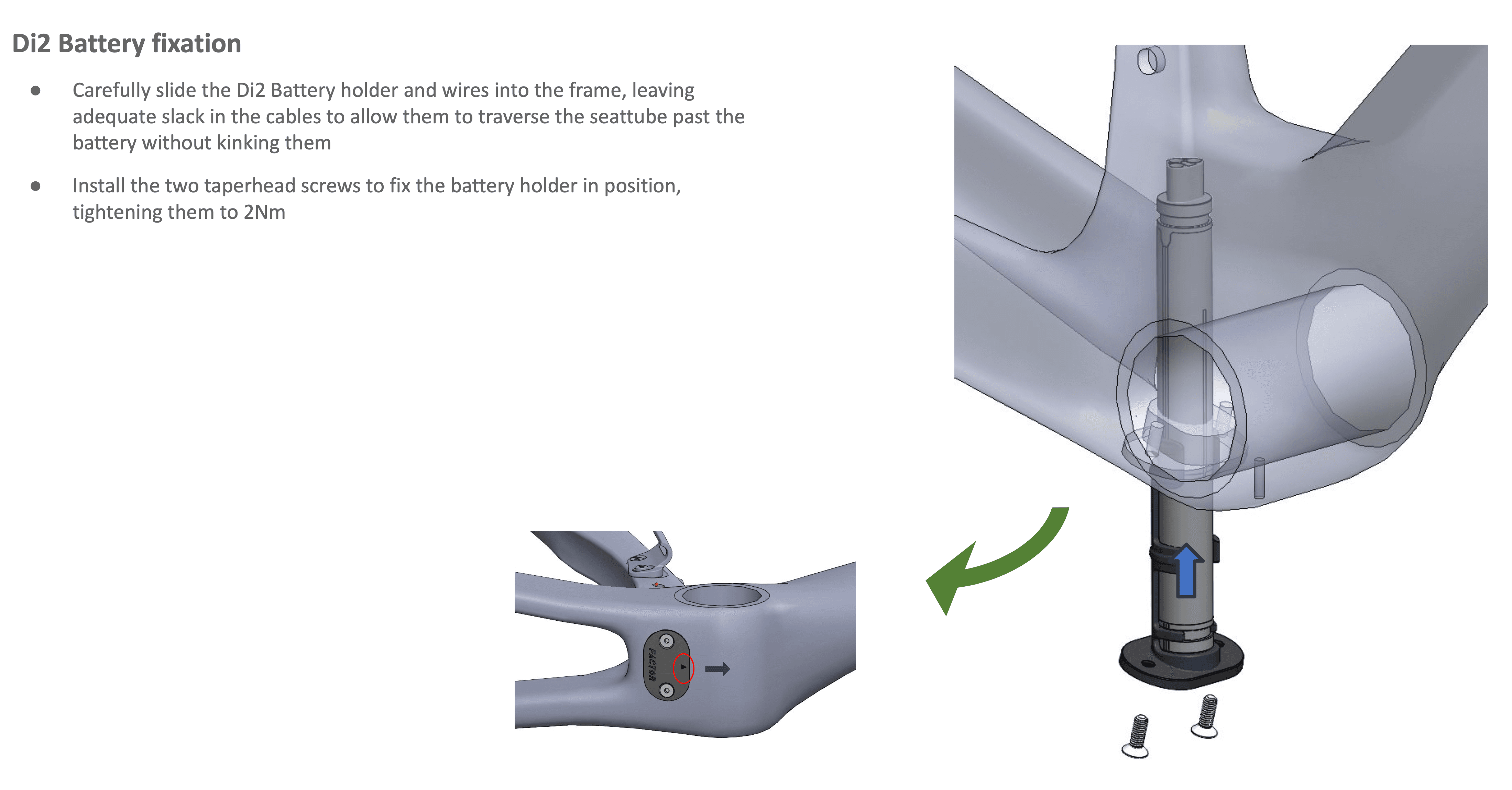 The Di2 battery compartment is a smart idea, however might lead to issues with water accumulating in the frame.