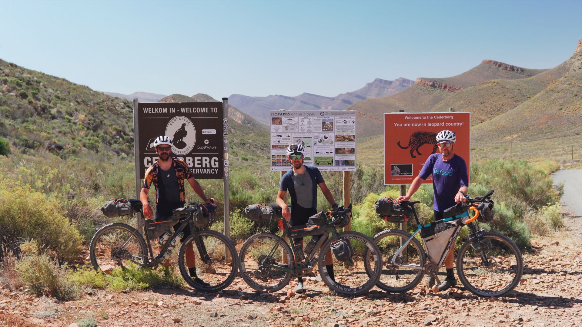 Entering Leopard Country in the Cederberg Mountains with our bikepacking rigs