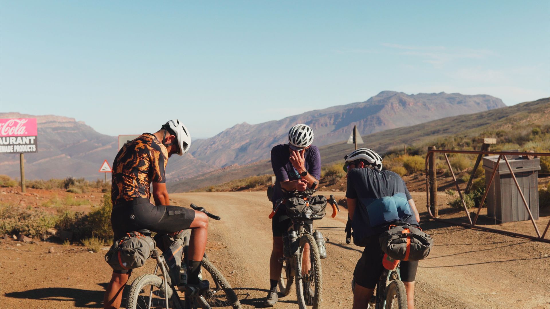 Happy but exhausted on top of Blinkwater Pass in the Cederberg Mountains