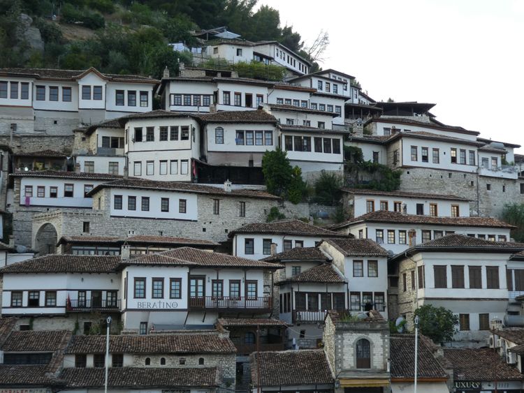 Houses in the hills in Berat