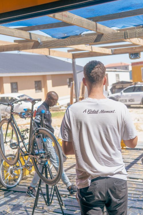 People can not only buy bikes but also learn how to cycle at Khaltsha cycles