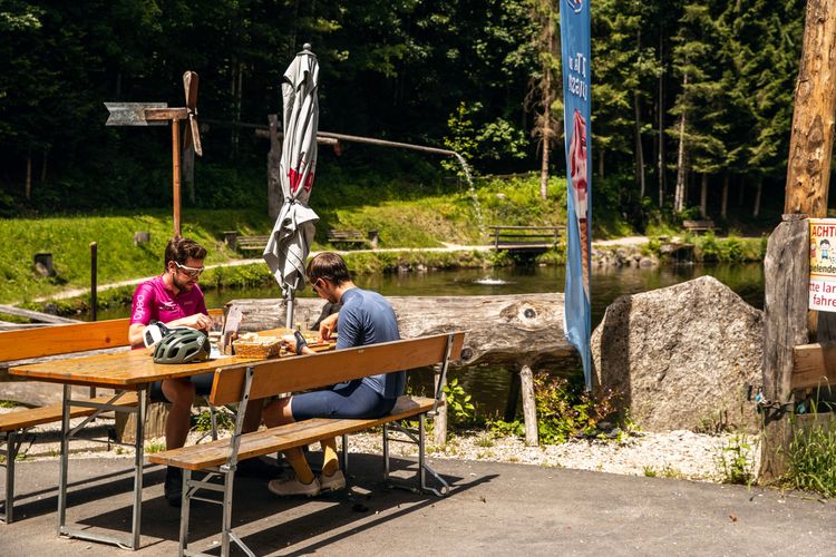 Make sure to stop for some local food while you are in Tirol, Austria with your gravelbike.