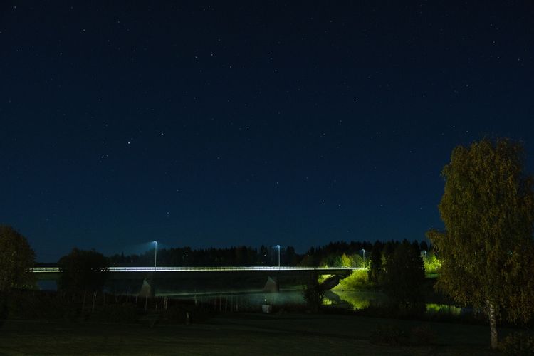 Clear night skies and thousands of stars during the night in Finish Lapland.