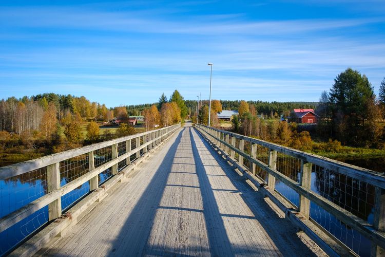 Rural country roads in Lapland with minimal traffic are perfect for your bikepacking trip through Finland!