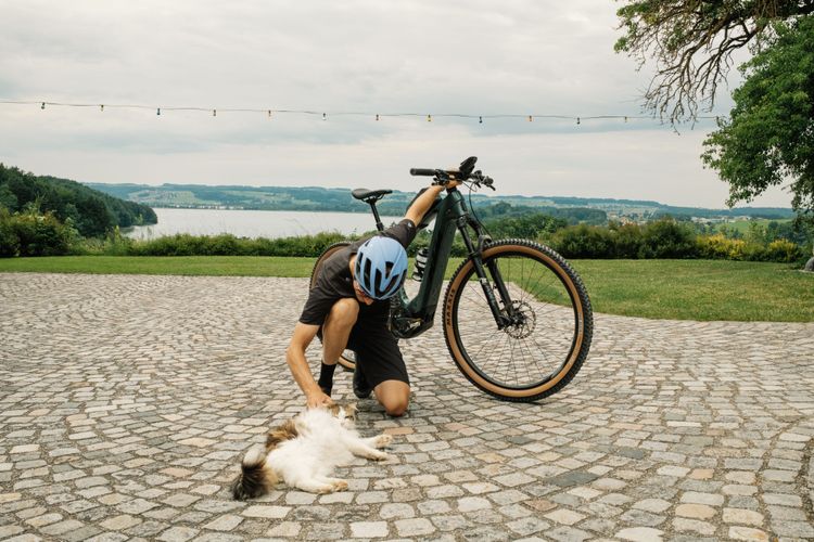 cat petting included at the church in Lochen am See. Perfect bike ride.