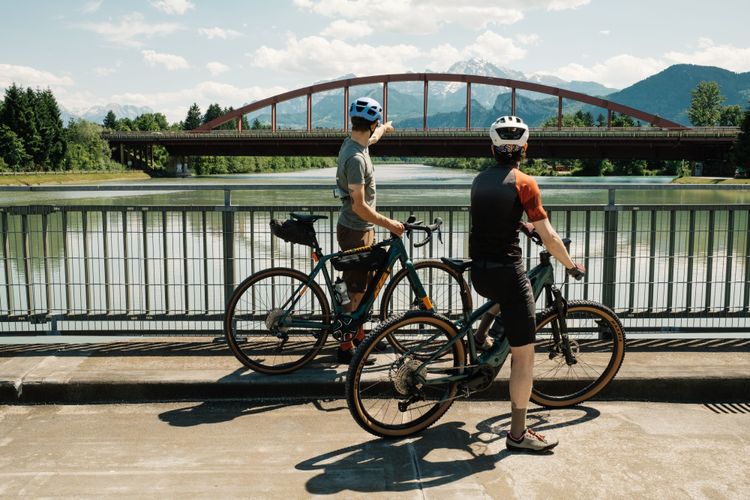 The bike path towards Hallein is beautiful to ride along the Salzach river.
