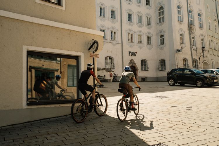Hallein is a prettty city not far from Salzburg and offers great cycling routes.