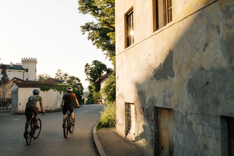 Schloss Marzoll in Bavaria, Germany is just behind the border with Austria where only pedastrians and cyclists are allowed to cross.