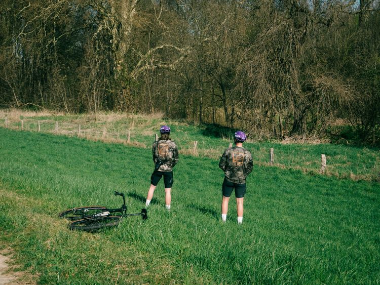 Cycle Zirkus in einem Moment der Stille.