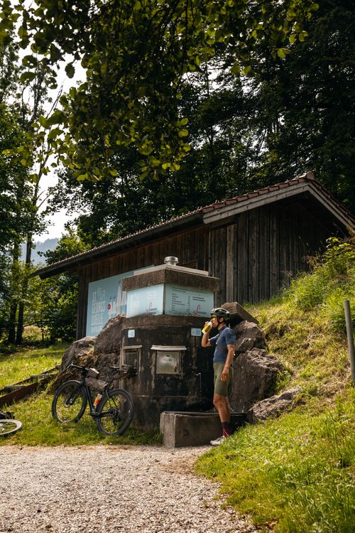 St. Georgsquelle is a small alpine spring we are showing you along the WOSSA bikepacking route.