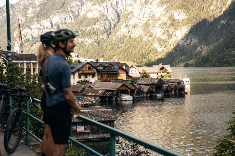 Hallstatt is known for it's incredible Panorama with the historic town buildings and mountains in the back. Can't miss it on our WOSSA Bikepacking adventure.