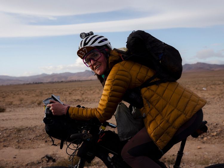 Kerry MacPhee second woman at Atlas Mountainrace 2026.