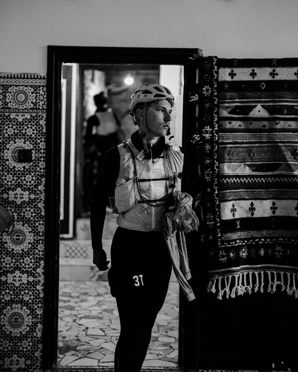 Adam Jordan riding the Atlas Mountainrace in Morocco.