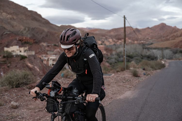 Zoe McIntosh at the 2026 Atlas Mountain Race