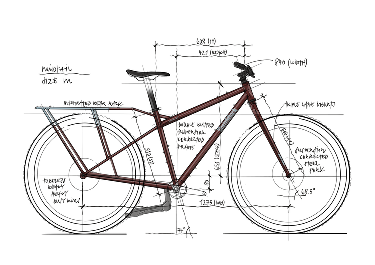 Bombtrack Beyond Plus MT geometry drawing