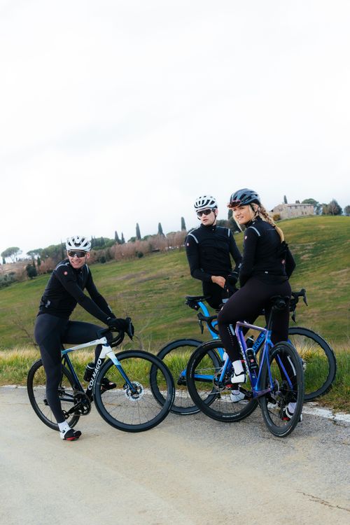Fall is coming and so we need to think about shoulder season jerseys and rain jackets for our cycling training.