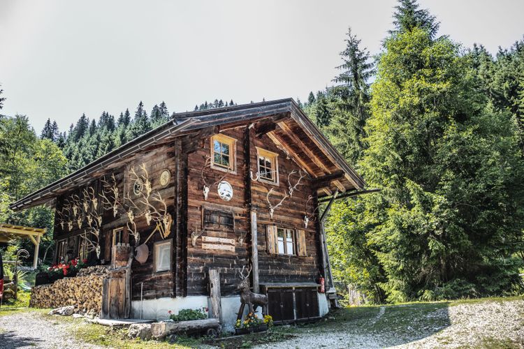 Rettensteinhütte is a beautiful alpine pasture in the tyrol alps. No food and drinks here, but you could rent it for a night or two while on a bikepacking trip!