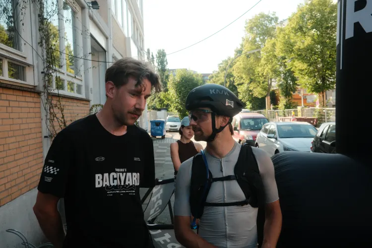 Startline vibes with Rasmus from Hamburg's Backyard Gravel Event.