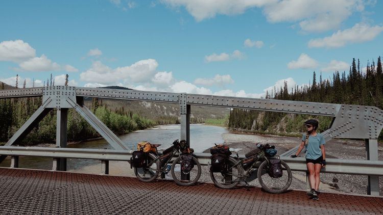 Couples bikepacking trip through Yukon, Canada.