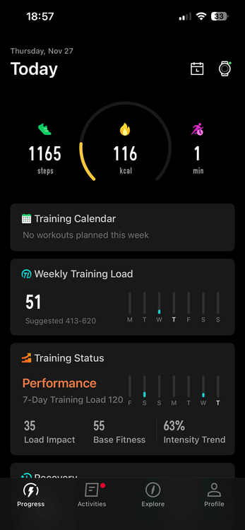 Off‑Season ist nicht die spannendste Phase – aber die COROS‑App und das Training Center liefern gute Einblicke für Trainingsplanung und Anpassung.