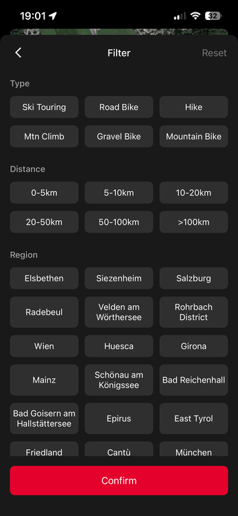 Die Routenfilterung in der COROS‑App ist sehr unübersichtlich; bei vielen Routen wird das Finden zum Synchronisieren mit Uhr oder DURA schnell frustrierend.