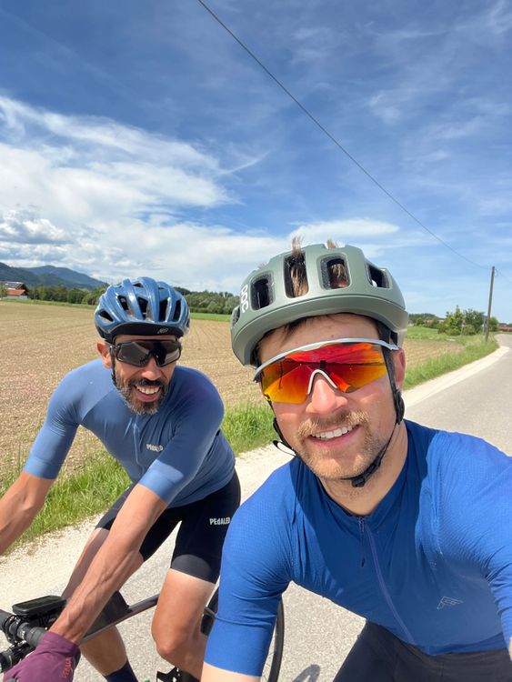 The last time I saw Sofiane in Salzburg. We rode bikes together of course.
